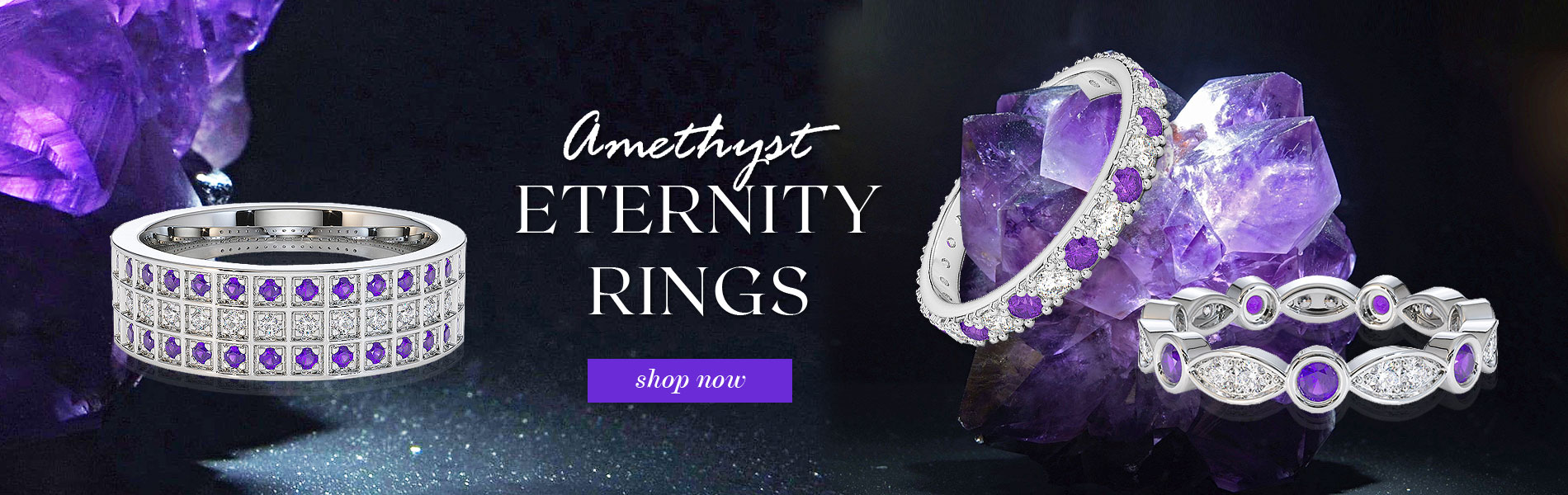 Amethyst Eternity Rings