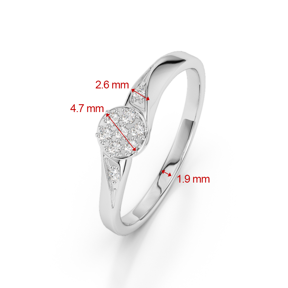Gold / Platinum Round Cut Diamond Engagement Ring AGDR-1168