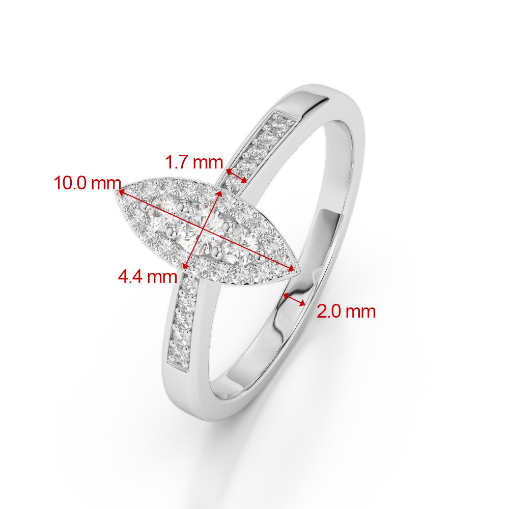 Gold / Platinum Round Cut Black Diamond with Diamond Engagement Ring AGDR-1161