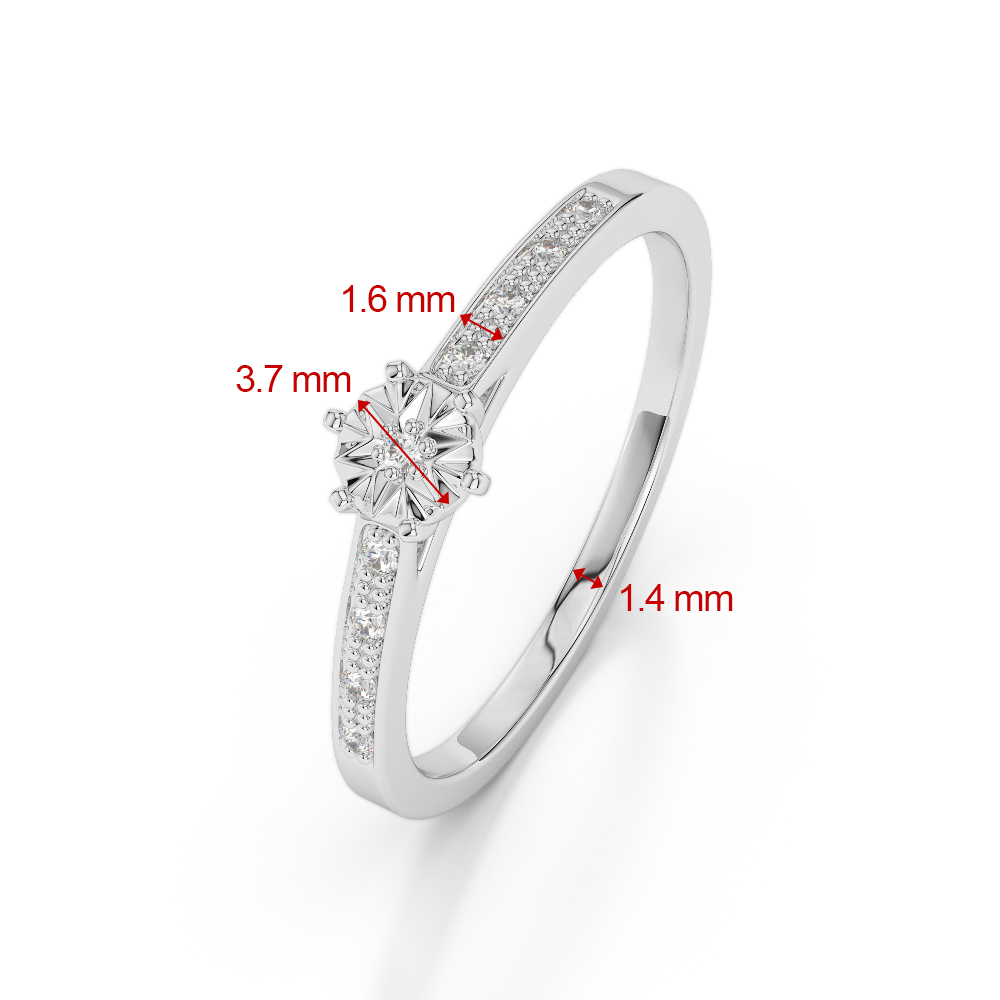 Gold / Platinum Round Cut Tanzanite and Diamond Engagement Ring AGDR-1167