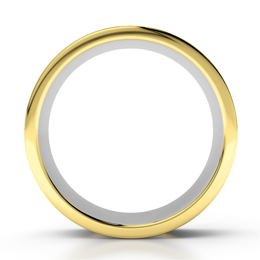 White & Yellow Gold Mens Fusion Diamond Wedding Ring AGDR-1333