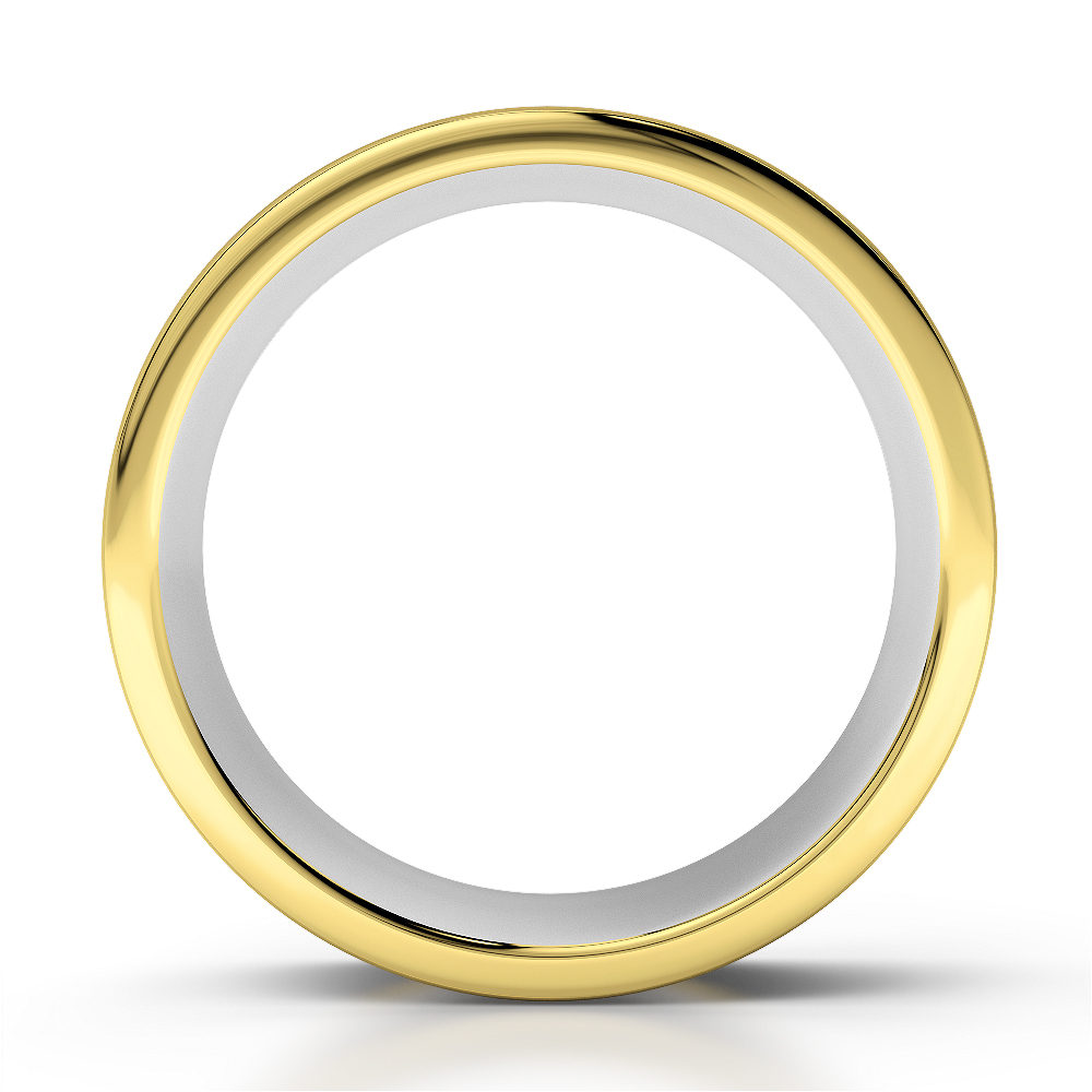 White & Yellow Gold Mens Fusion Diamond Wedding Ring AGDR-1335
