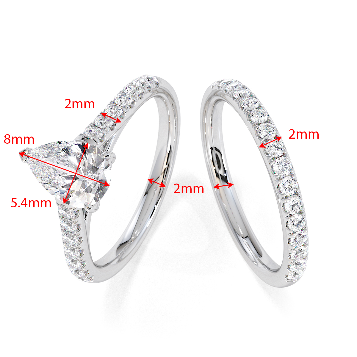 Gold / Platinum Ruby and Diamond Engagement Ring RZ3355