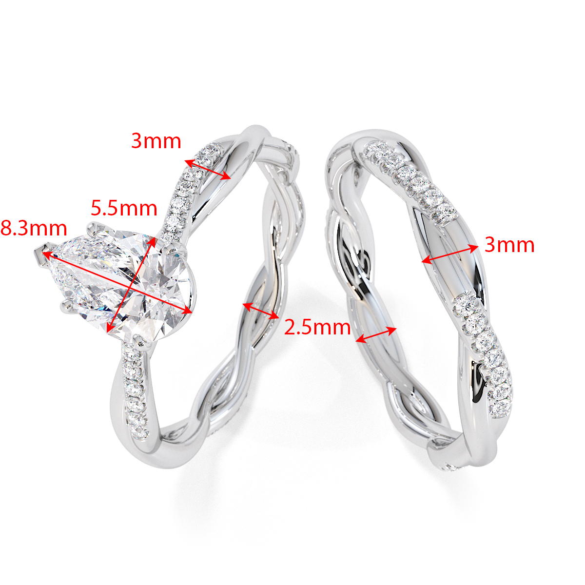 Gold / Platinum Tanzanite and Diamond Engagement Ring RZ3390