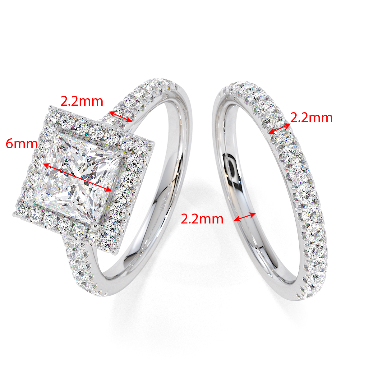 Gold / Platinum Ruby and Diamond Engagement Ring RZ3395