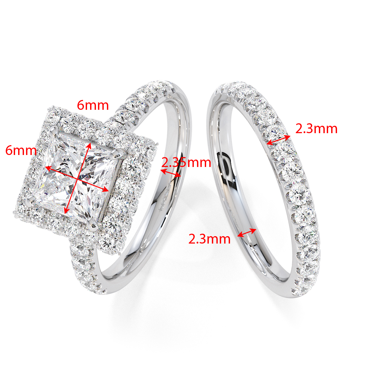 Gold / Platinum Ruby and Diamond Engagement Ring RZ3411