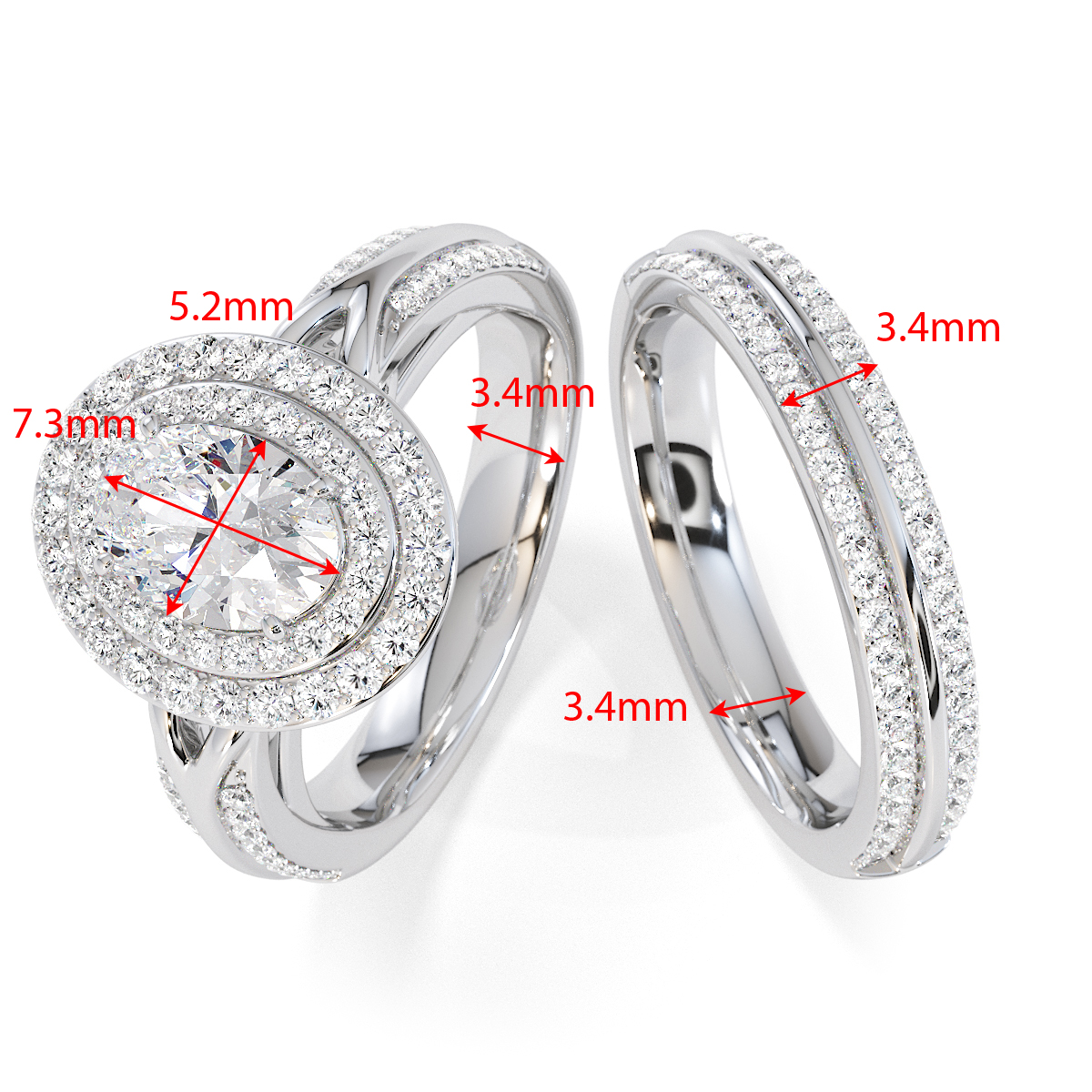 Gold / Platinum Tanzanite and Diamond Engagement Ring RZ3428