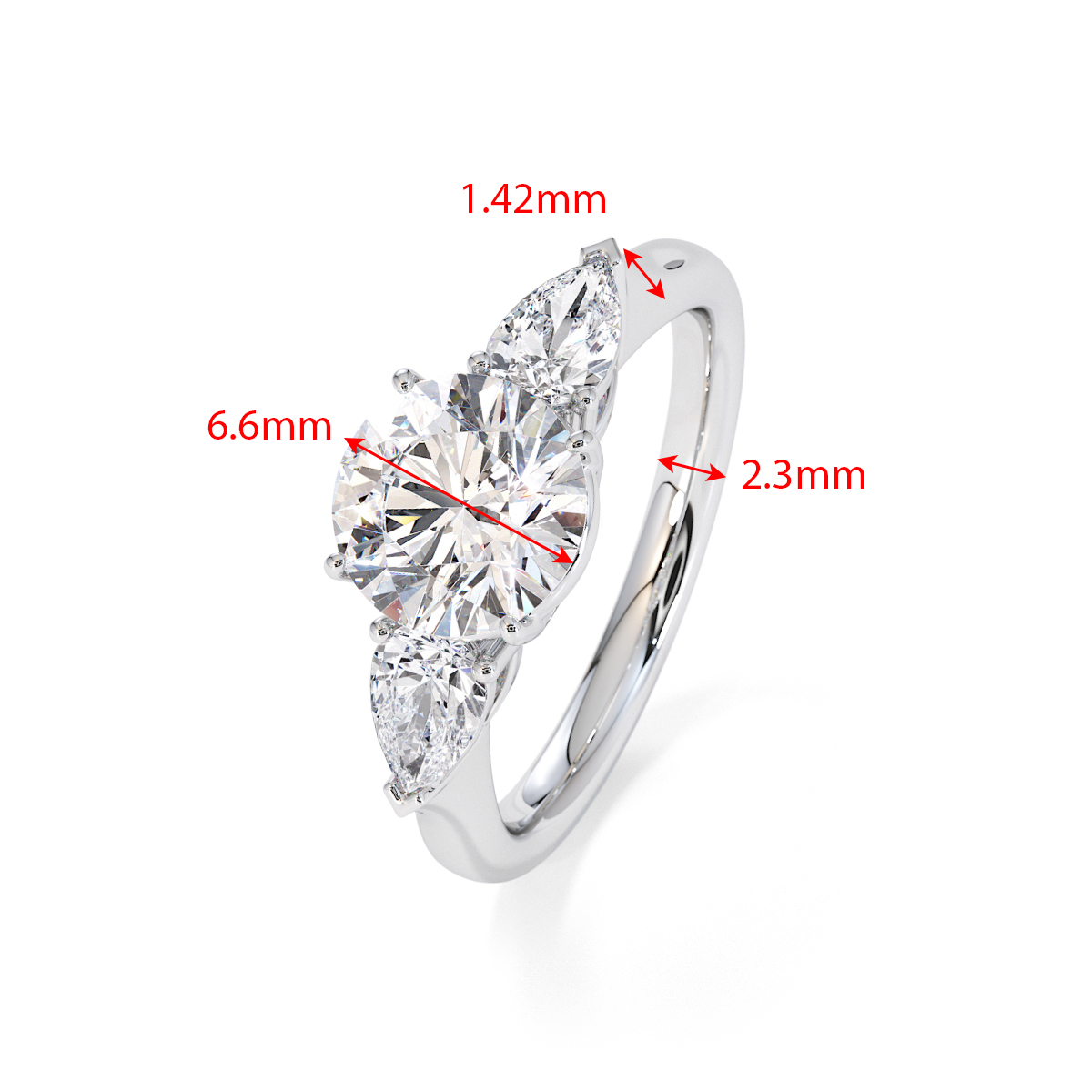 Gold / Platinum Tanzanite and Diamond Engagement Ring RZ3432
