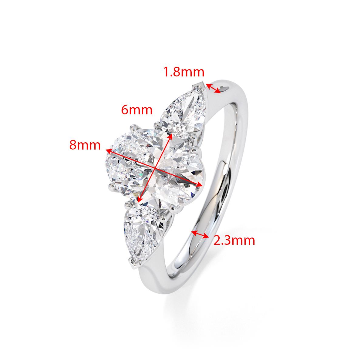 Gold / Platinum Tanzanite and Diamond Engagement Ring RZ3435