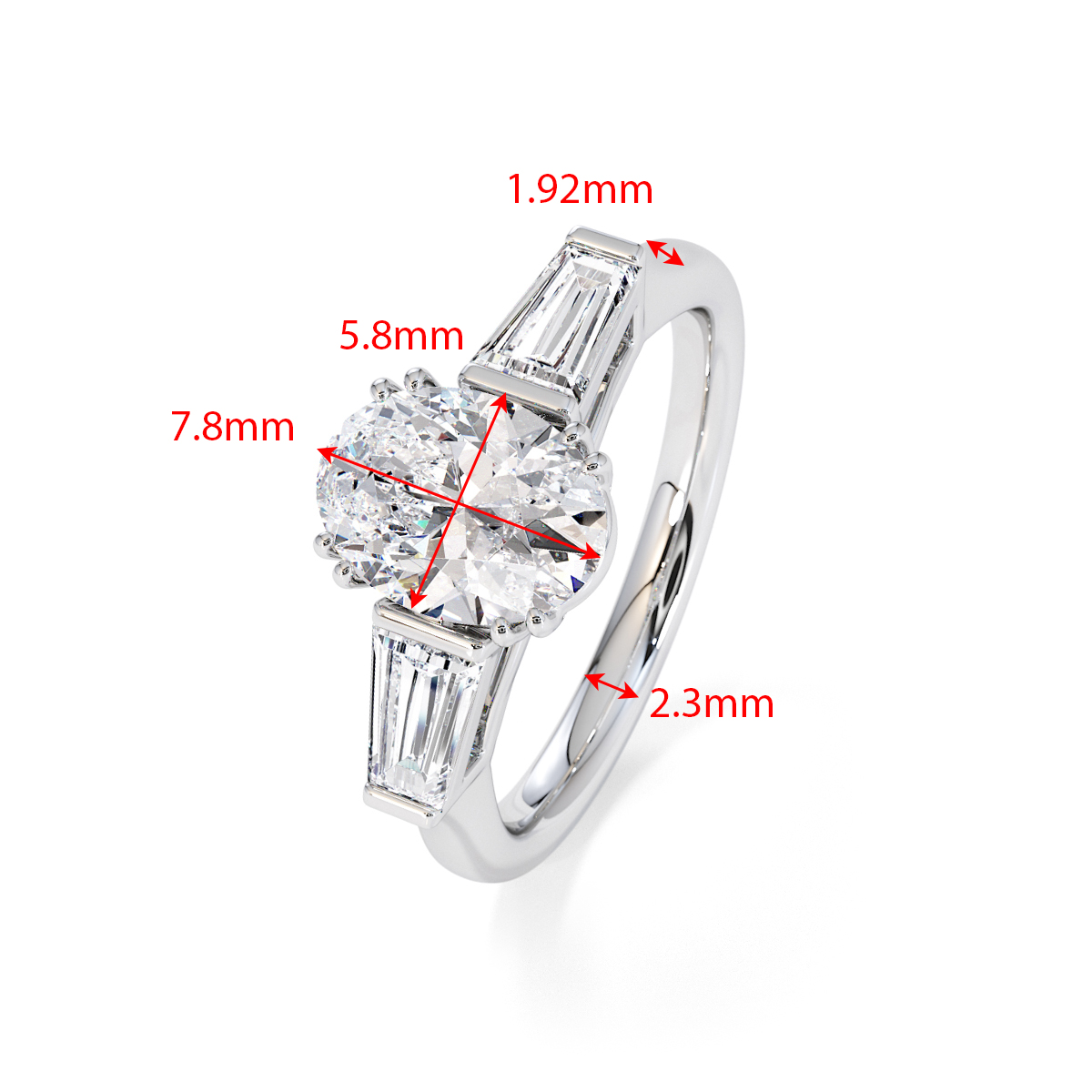 Gold / Platinum Tanzanite and Diamond Engagement Ring RZ3437