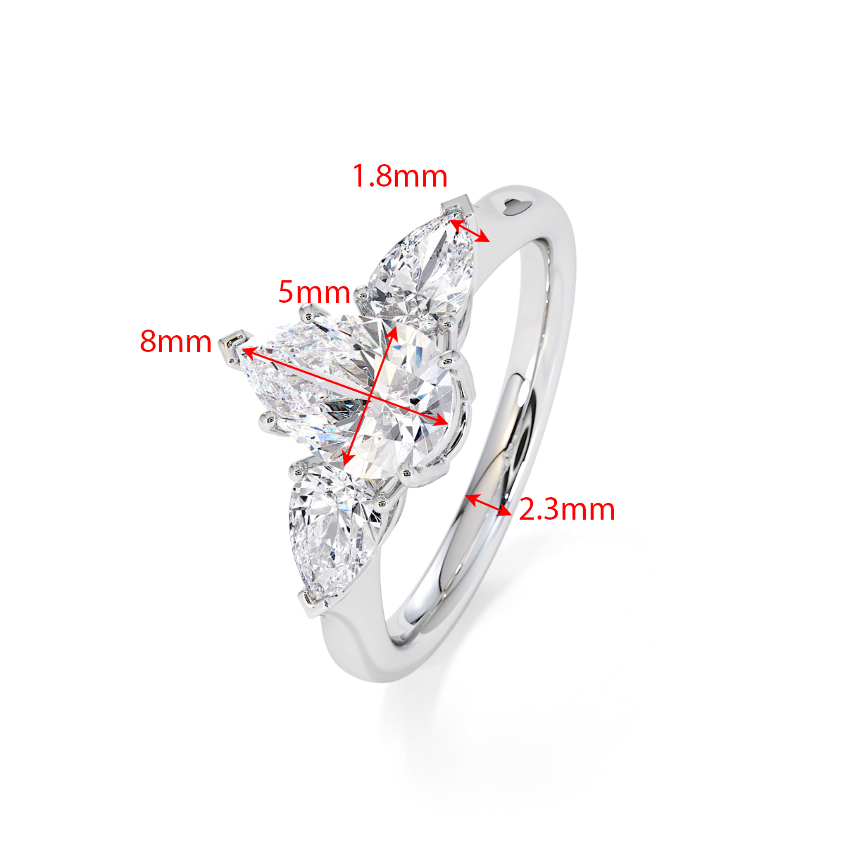 Gold / Platinum Tanzanite and Diamond Engagement Ring RZ3447