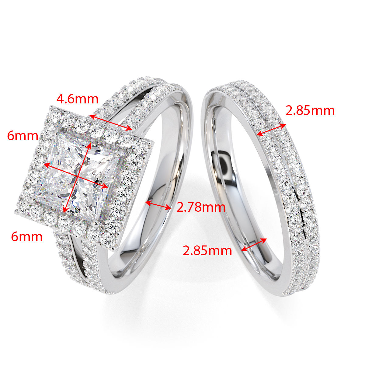 Gold / Platinum Ruby and Diamond Engagement Ring RZ3462