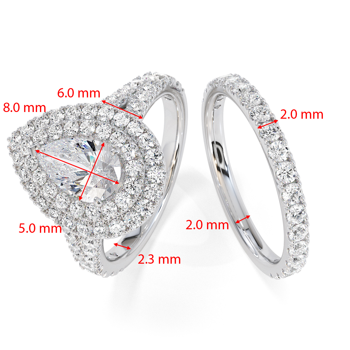 Gold / Platinum Ruby and Diamond Engagement Ring RZ3473