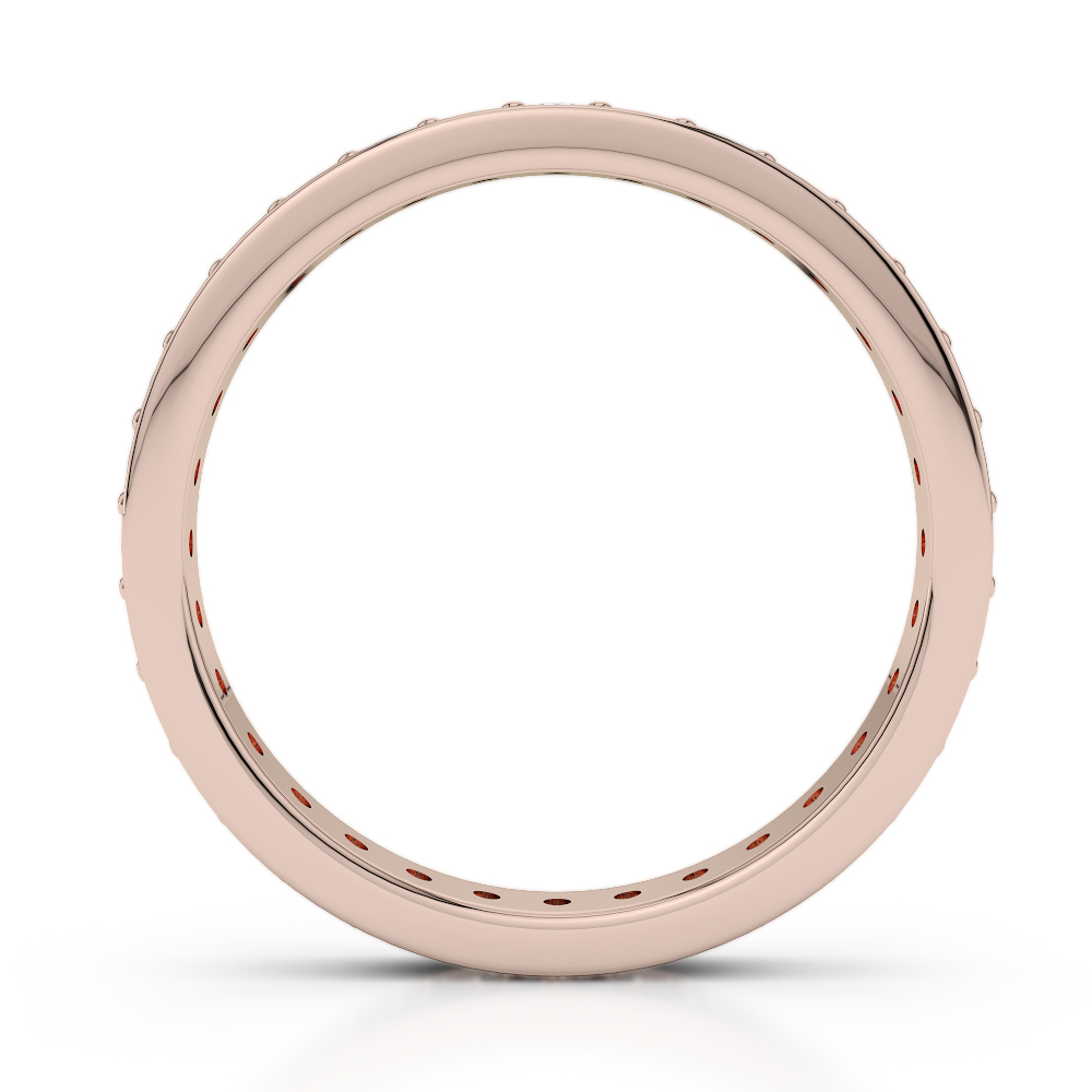 2.5 MM Gold / Platinum Round Cut Aquamarine and Diamond Full Eternity Ring AGDR-1079