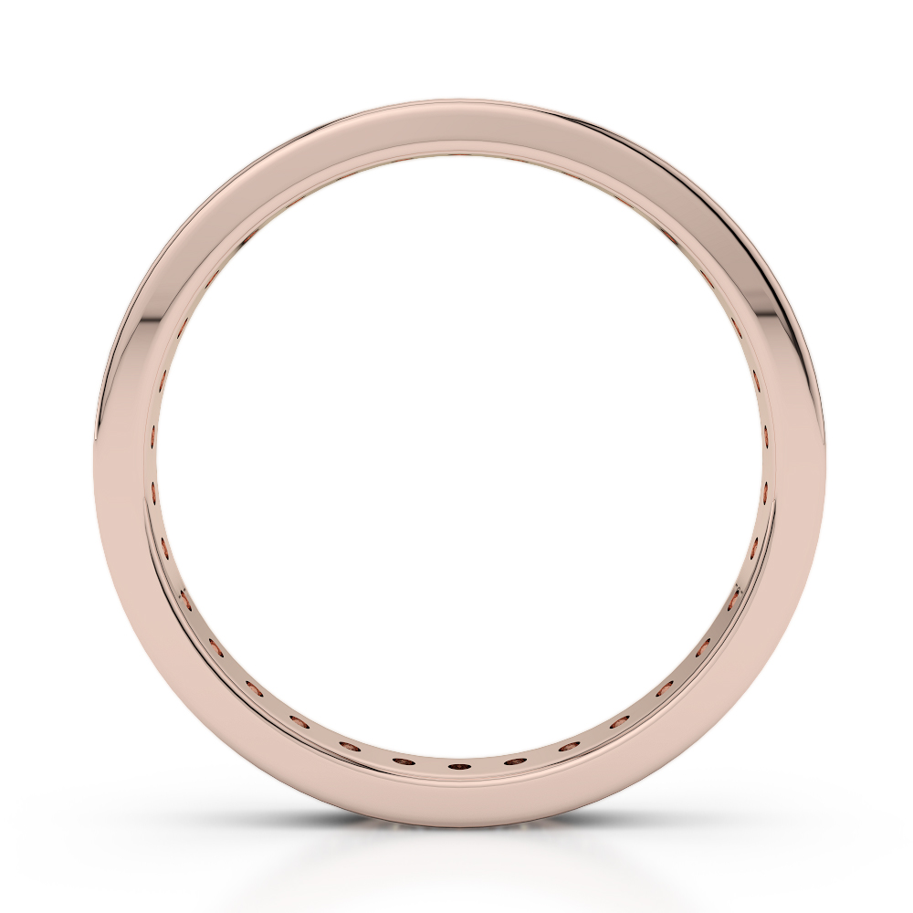 3 MM Gold / Platinum Round Cut Aquamarine and Diamond Full Eternity Ring AGDR-1087