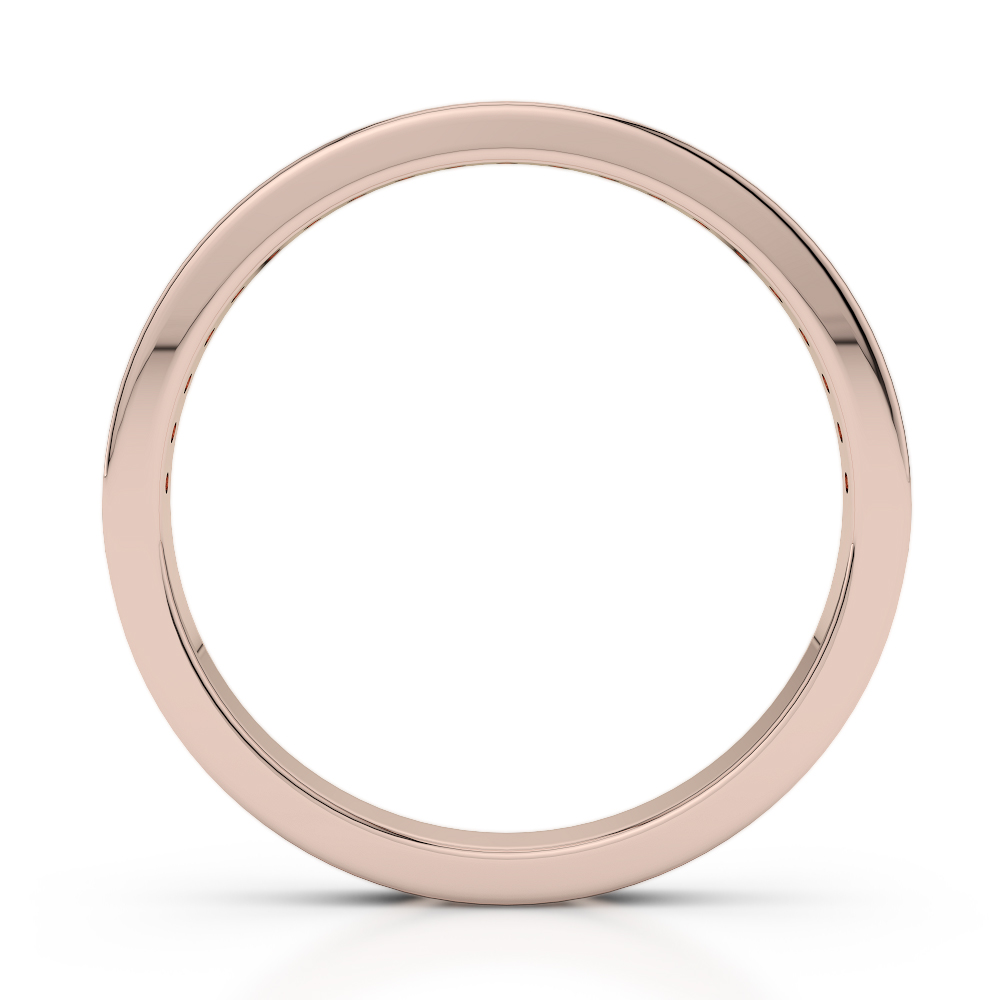 2.5 MM Gold / Platinum Round Cut Aquamarine and Diamond Half Eternity Ring AGDR-1089