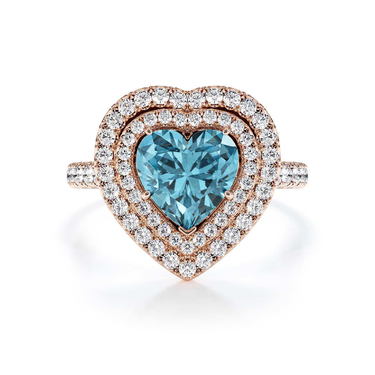 Gold / Platinum Aquamarine and Diamond Engagement Ring RZ3408