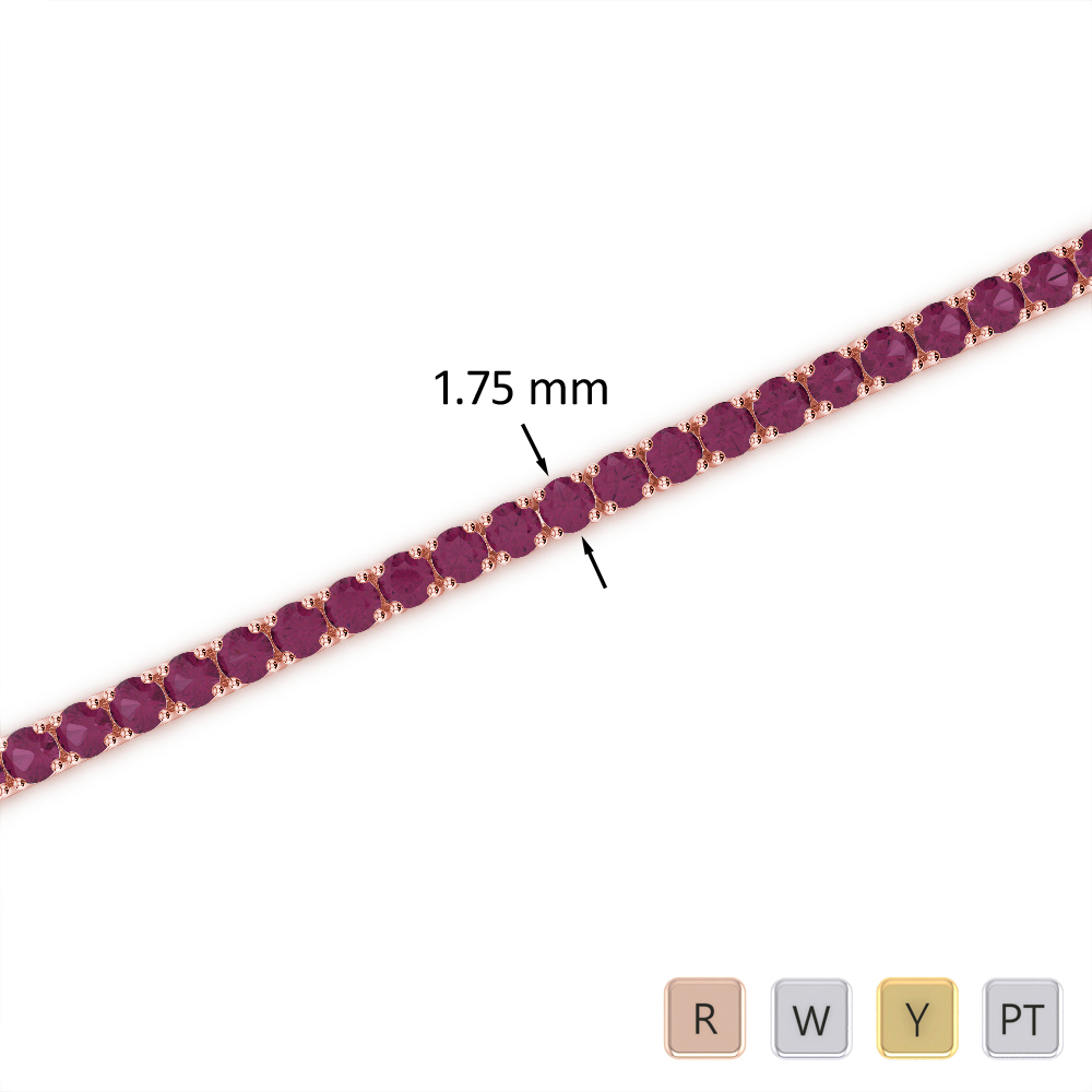 2 Ct Ruby Bracelet in Gold/Platinum AGBRL-1002 2 Ct Ruby Bracelet in Gold/Platinum AGBRL-1002