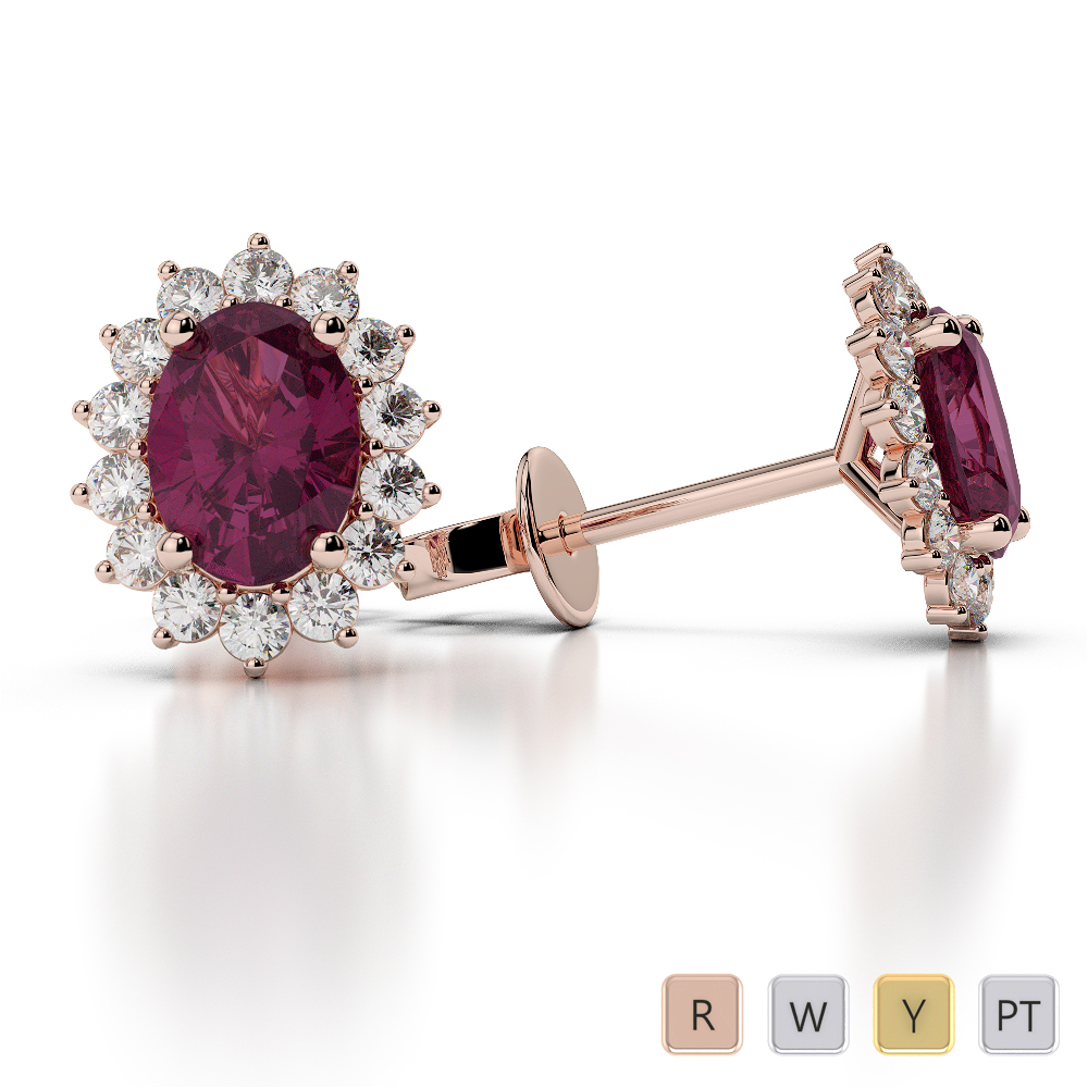 Vlora Diamond Star Cluster and Ruby Stud Statement Earrings | Harris  Jeweler | Troy, OH
