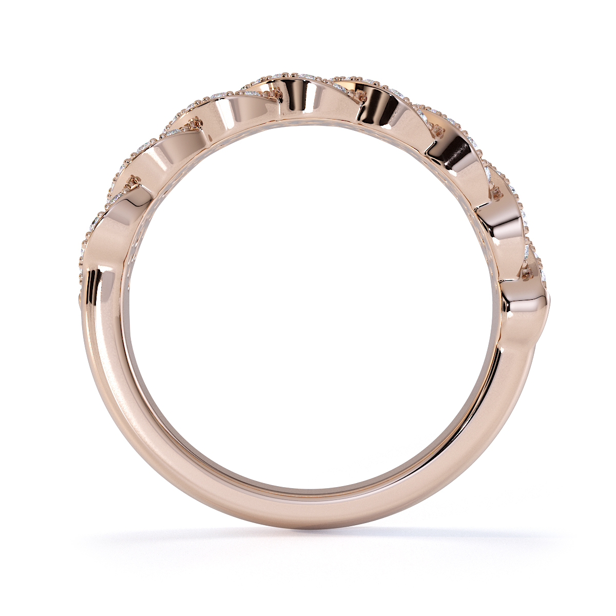 Gold / Platinum Tanzanite and Diamond Half Eternity Ring RZ1533
