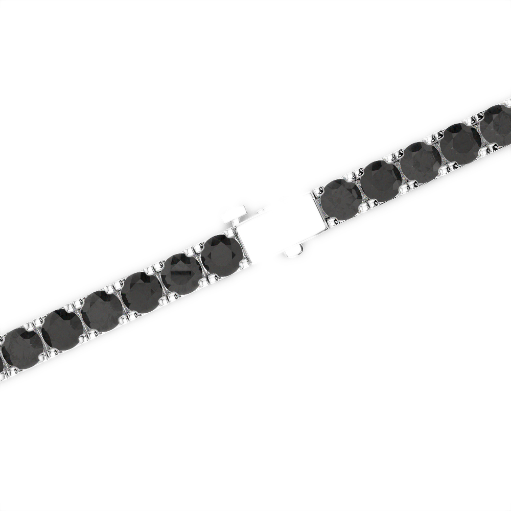 7 Ct Black Diamond Bracelet in Gold/Platinum AGBRL-1018