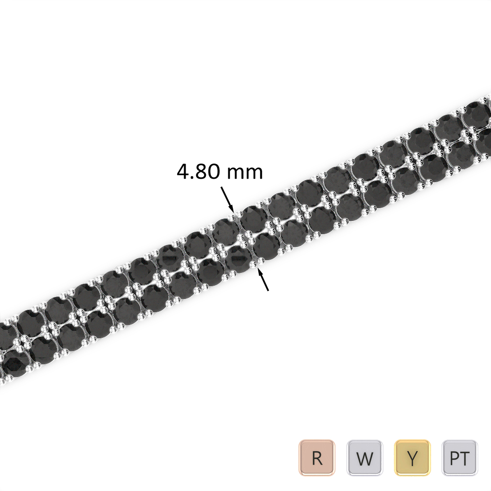 Sparkling 14K White Gold Diamond Tennis Bracelet | Lumije