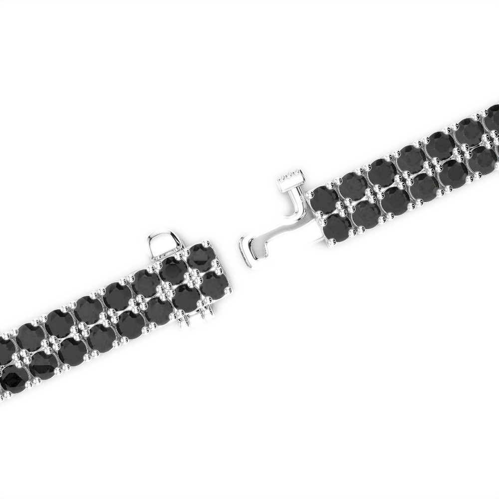 7 Ct Black Diamond Bracelet in Gold/Platinum AGBRL-1033