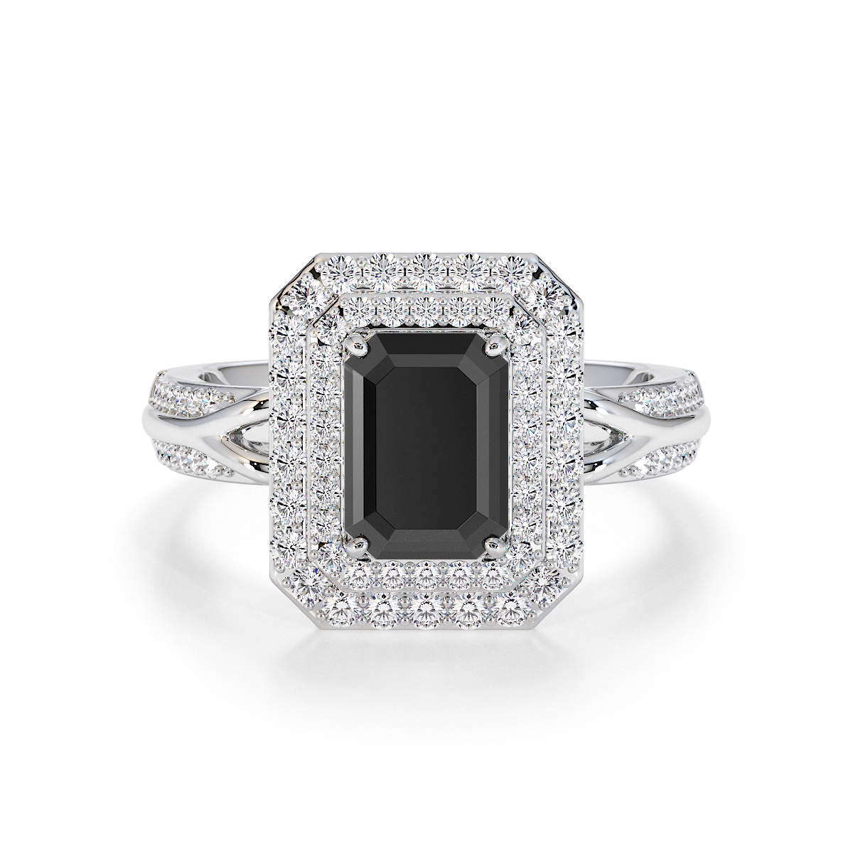 Small black deals diamond engagement rings
