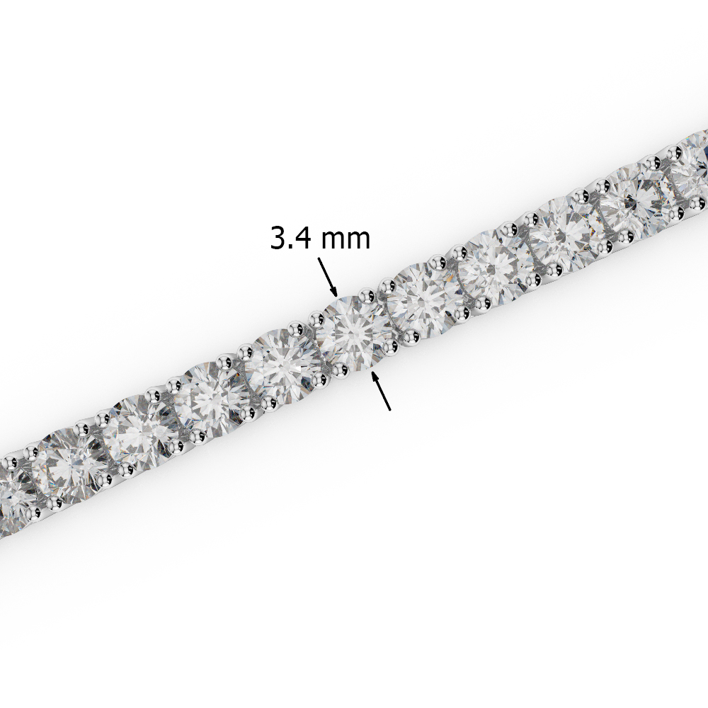 Gold / Platinum Round Cut Black Diamond with Diamond Bracelet AGBRL-1009