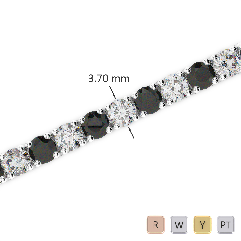 Women's black discount diamond bracelet