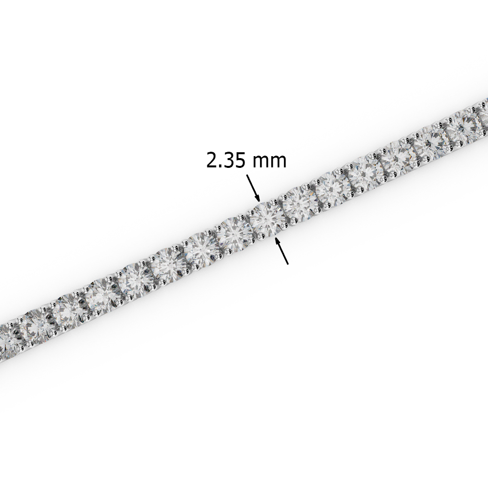 Gold / Platinum Round Cut Sapphire and Diamond Bracelet AGBRL-1005