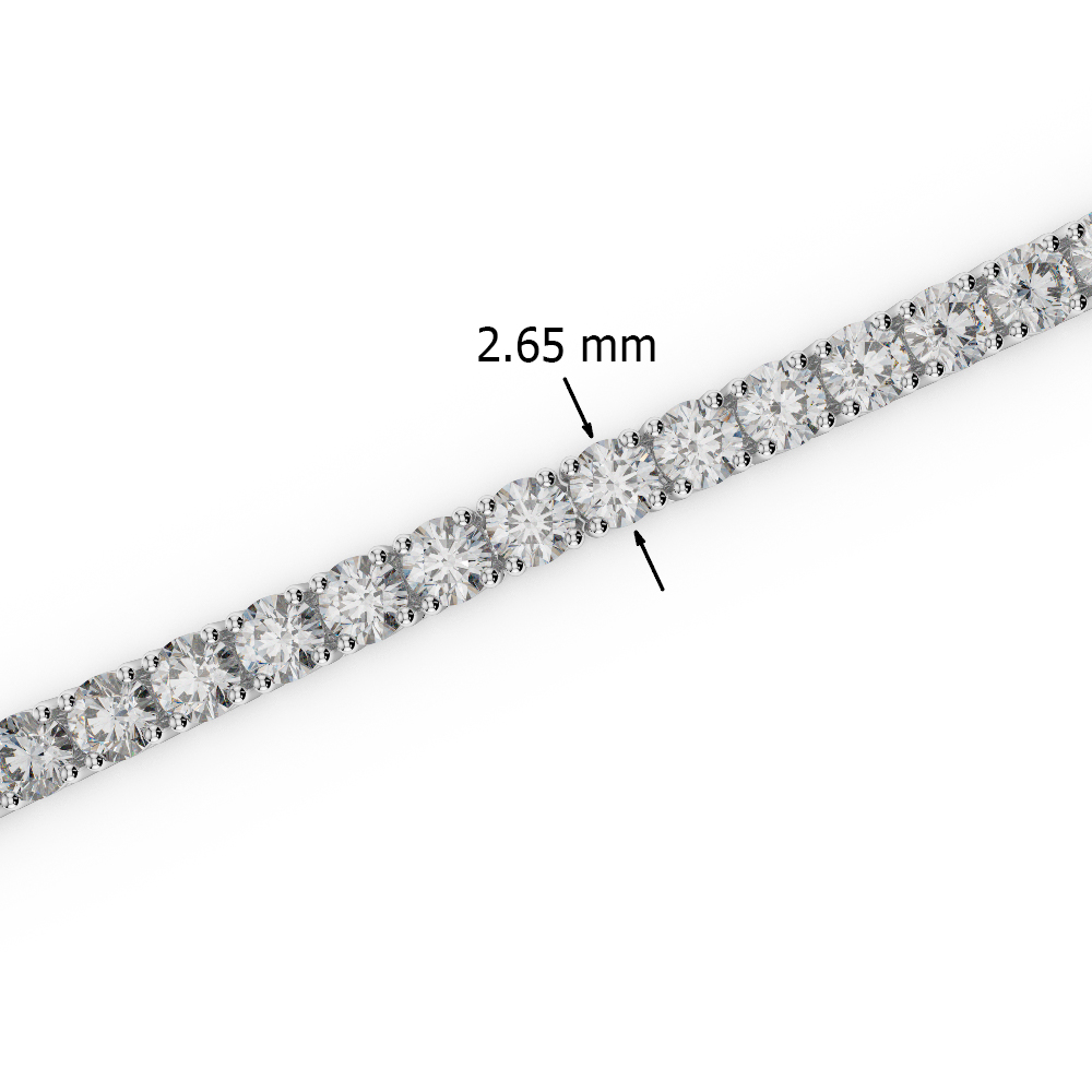 Gold / Platinum Round Cut Sapphire and Diamond Bracelet AGBRL-1007