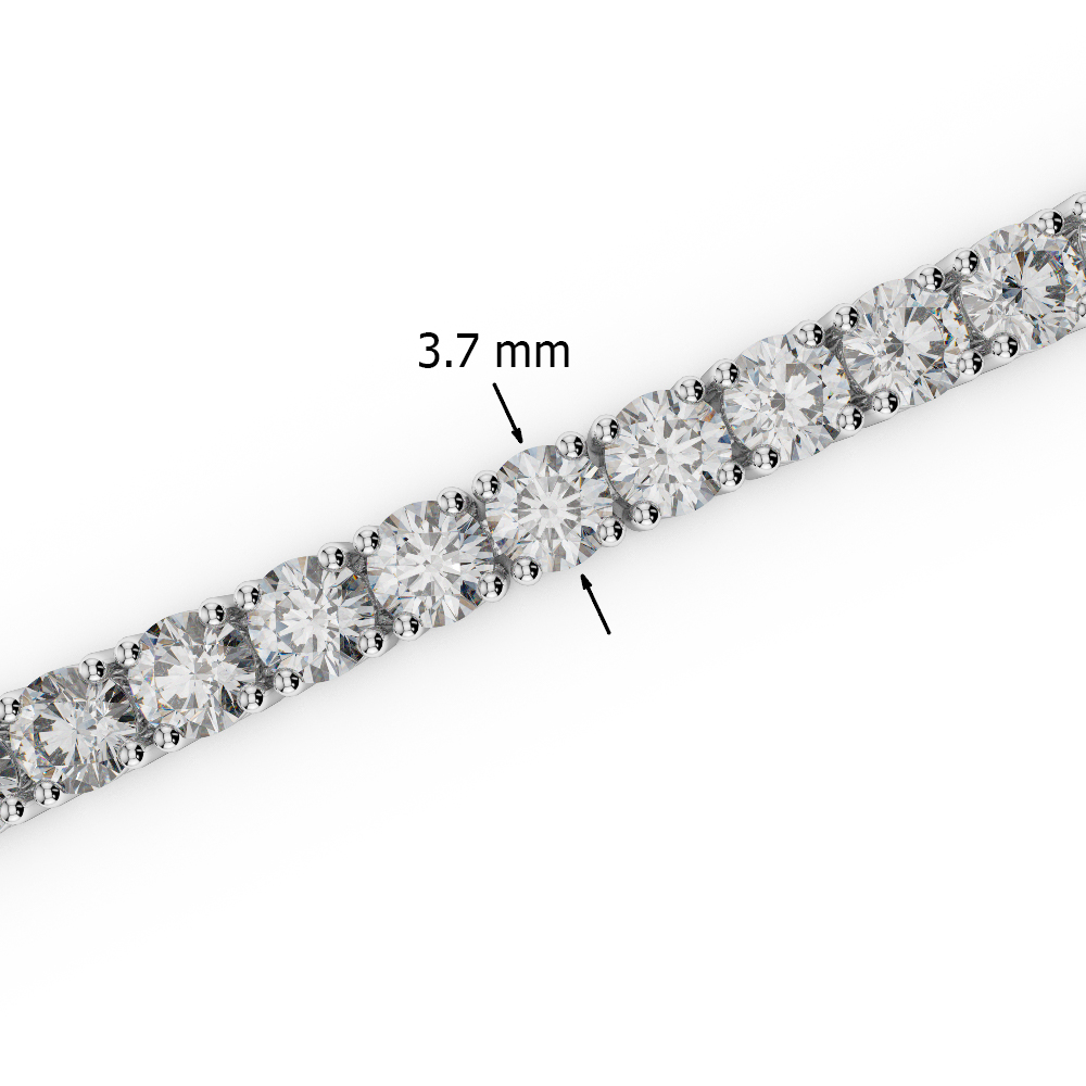 Gold / Platinum Round Cut Sapphire and Diamond Bracelet AGBRL-1010