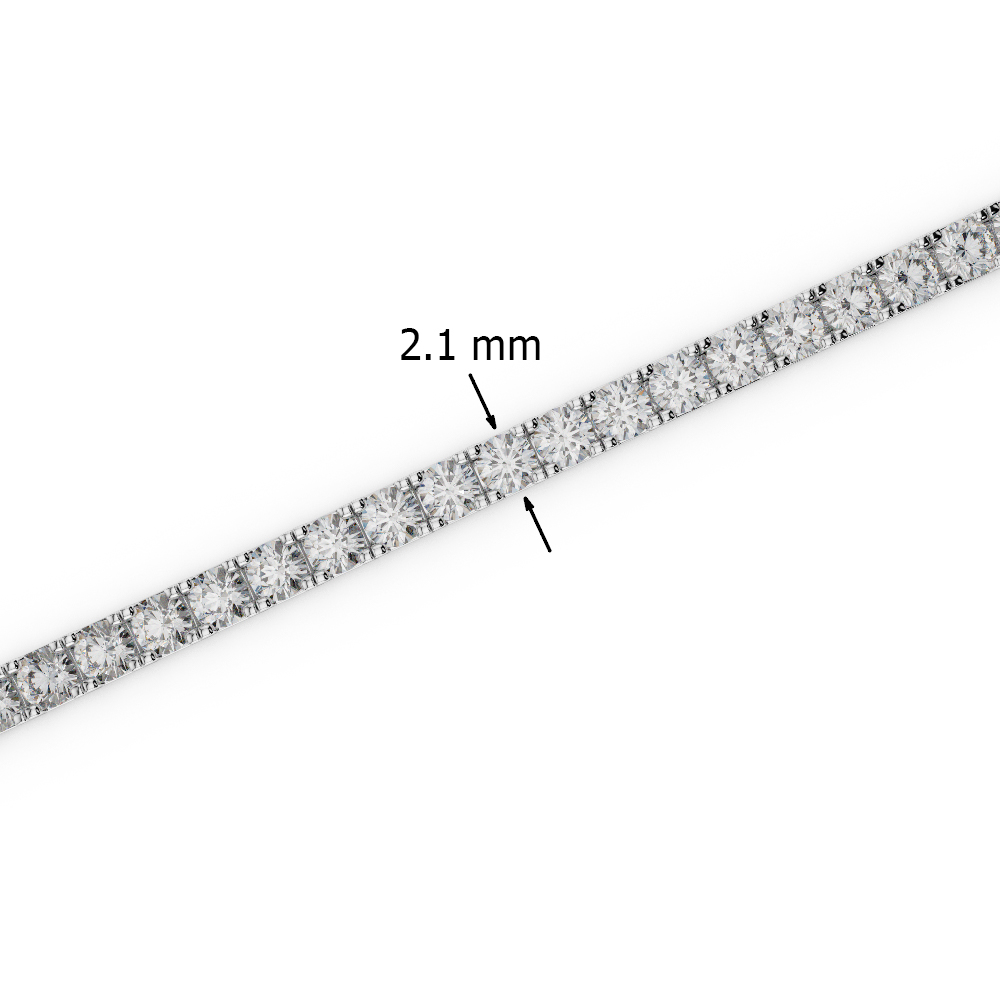 Gold / Platinum Round Cut Sapphire and Diamond Bracelet AGBRL-1014