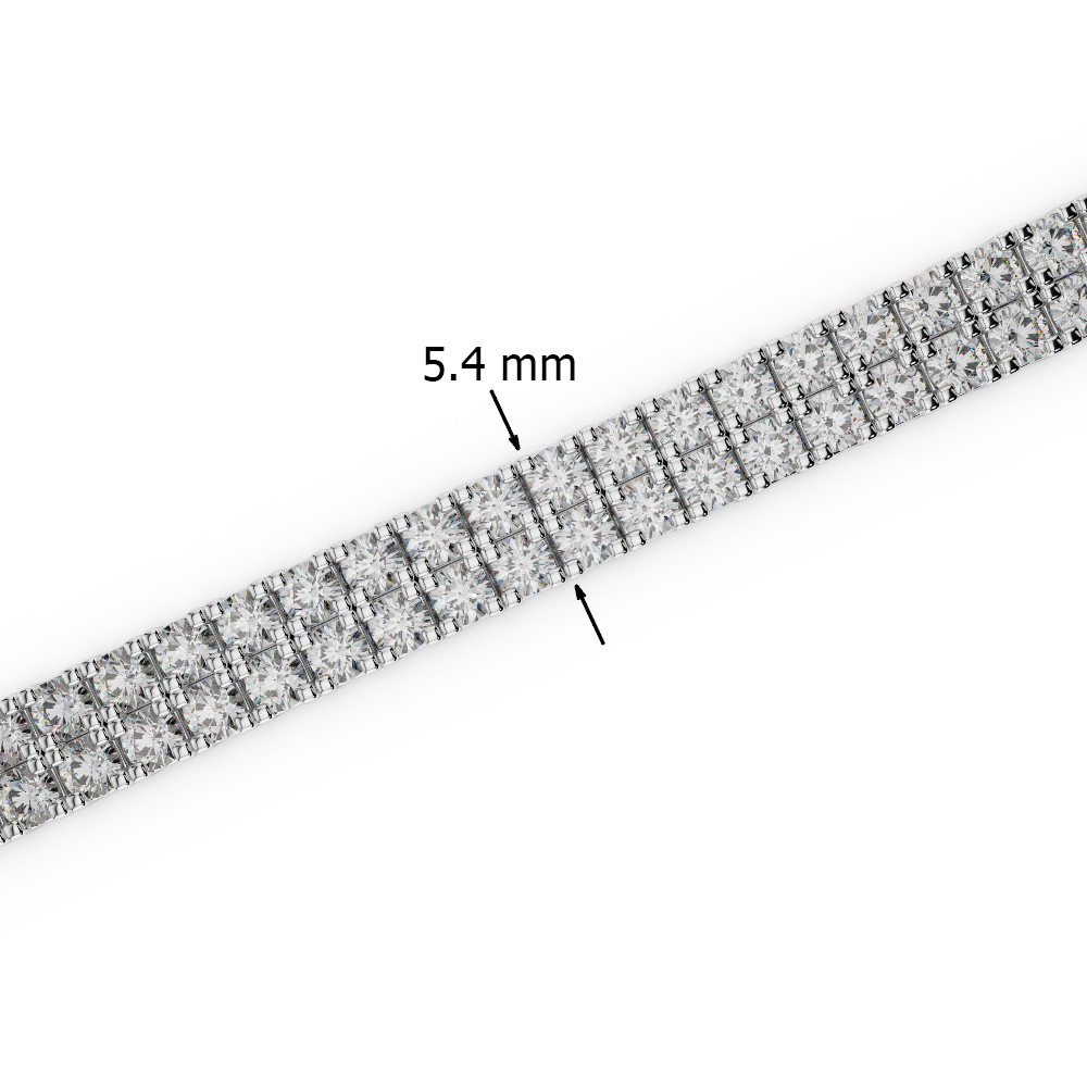 Gold / Platinum Round Cut Sapphire and Diamond Bracelet AGBRL-1046