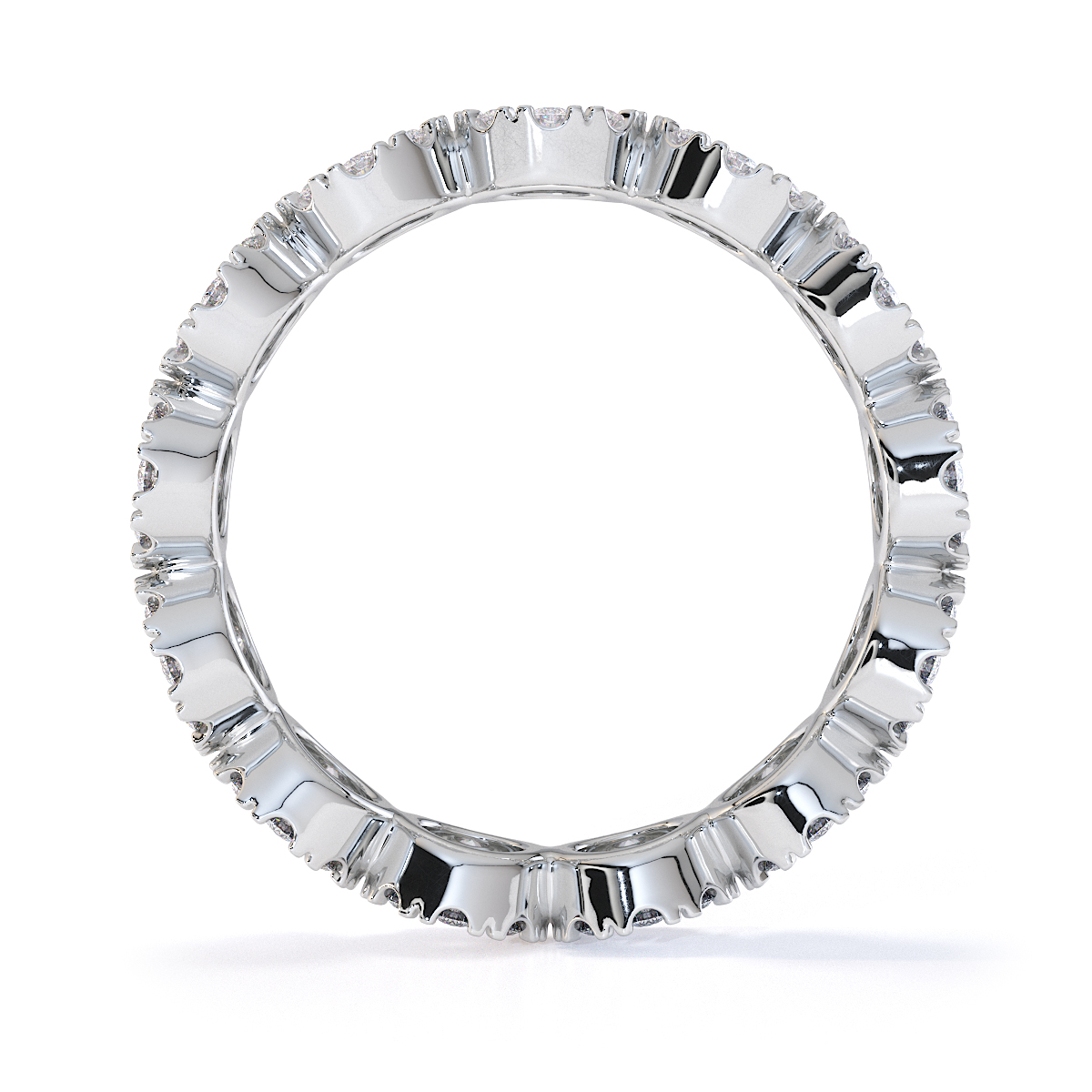 Gold / Platinum Black Diamond with Diamond Full Eternity Ring RZ1530