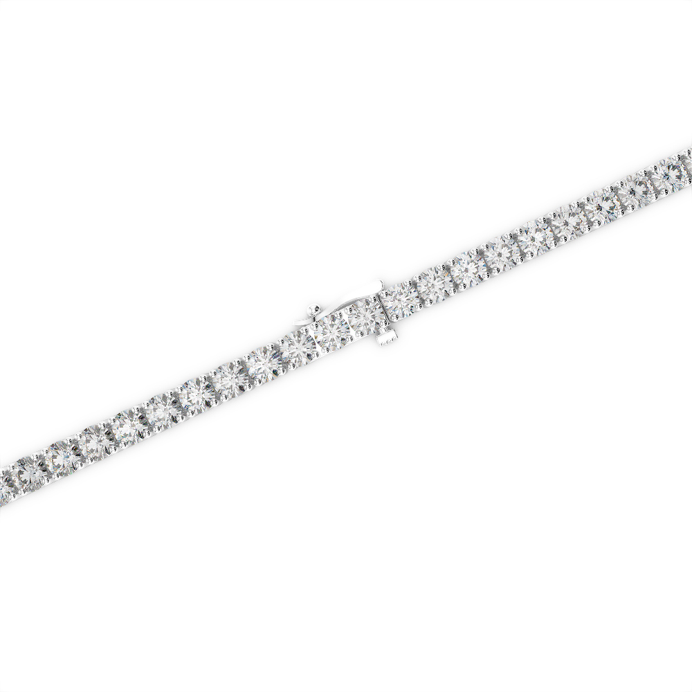 Gold / Platinum Round Cut Diamond Bracelet AGBRL-1002