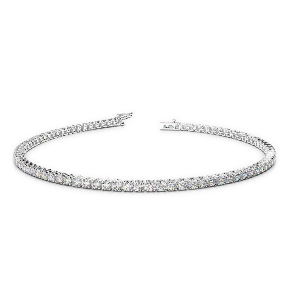 Gold / Platinum Round Cut Diamond Bracelet AGBRL-1003