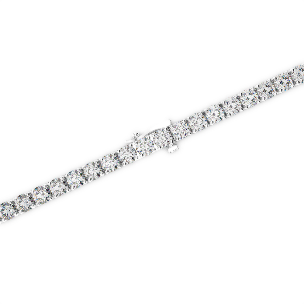 Gold / Platinum Round Cut Diamond Bracelet AGBRL-1003
