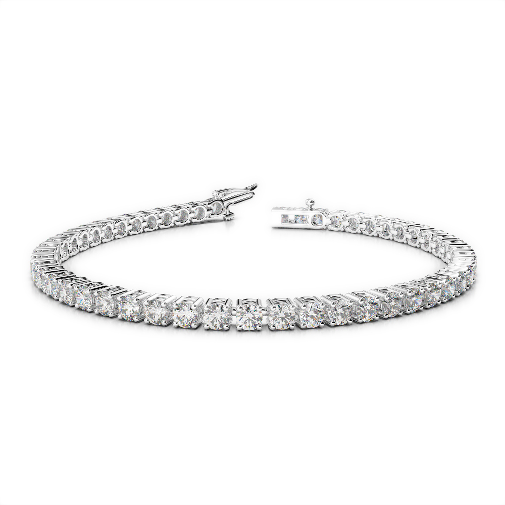 Gold / Platinum Round Cut Diamond Bracelet AGBRL-1009