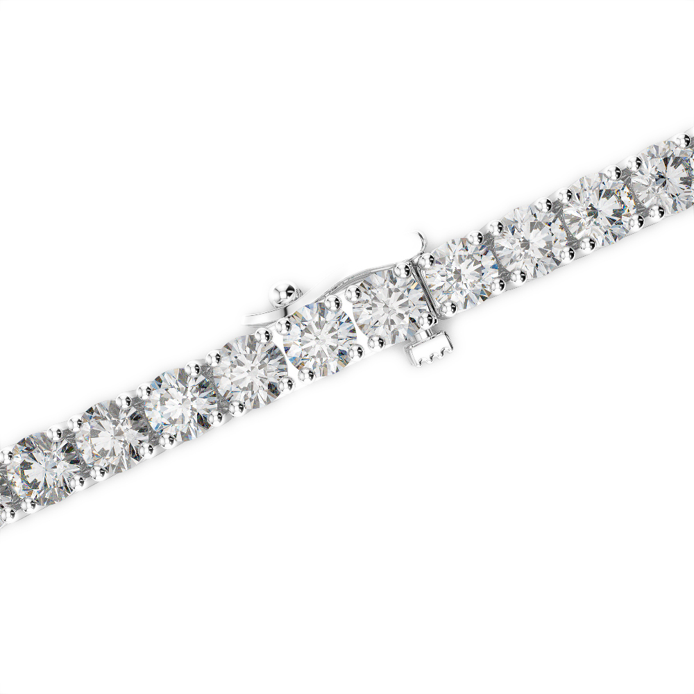 Gold / Platinum Round Cut Diamond Bracelet AGBRL-1009