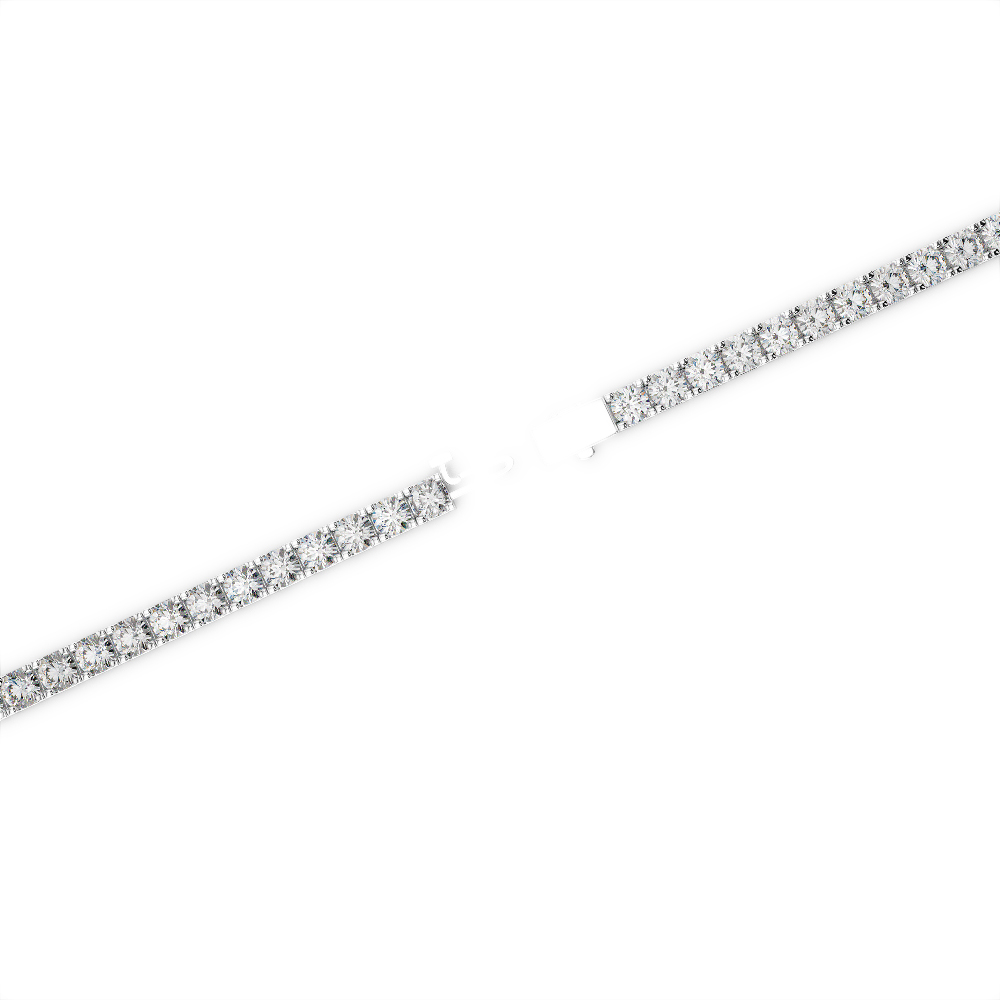 Gold / Platinum Round Cut Diamond Bracelet AGBRL-1012