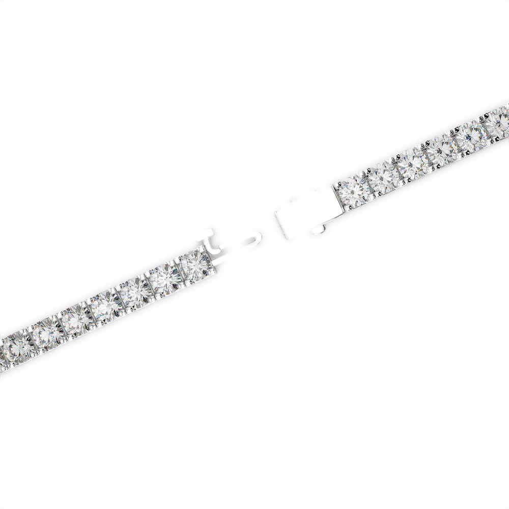 Gold / Platinum Round Cut Diamond Bracelet AGBRL-1014