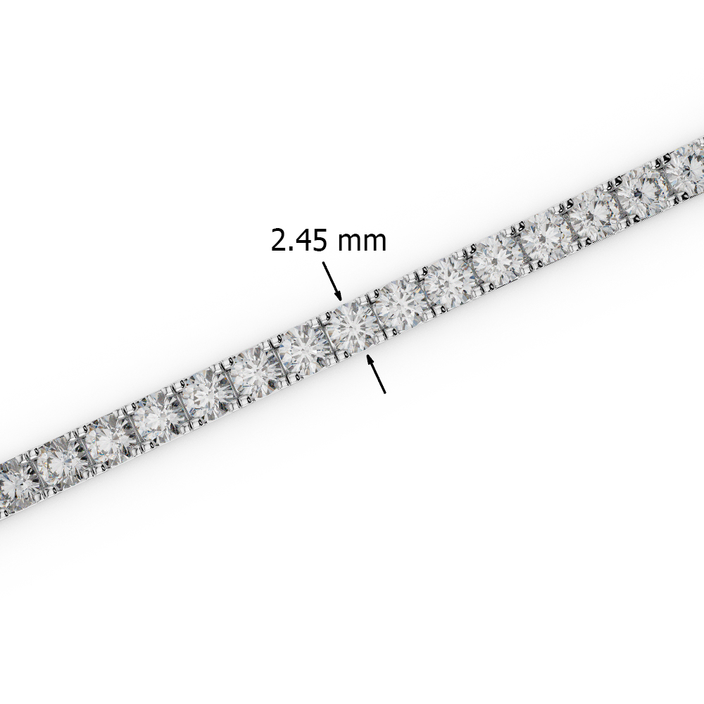 Gold / Platinum Round Cut Diamond Bracelet AGBRL-1016