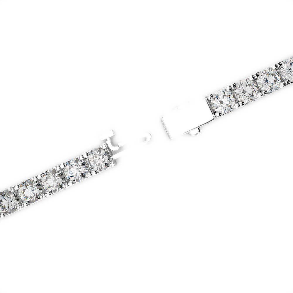 Gold / Platinum Round Cut Diamond Bracelet AGBRL-1018