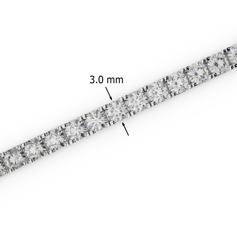 Gold / Platinum Round Cut Diamond Bracelet AGBRL-1019