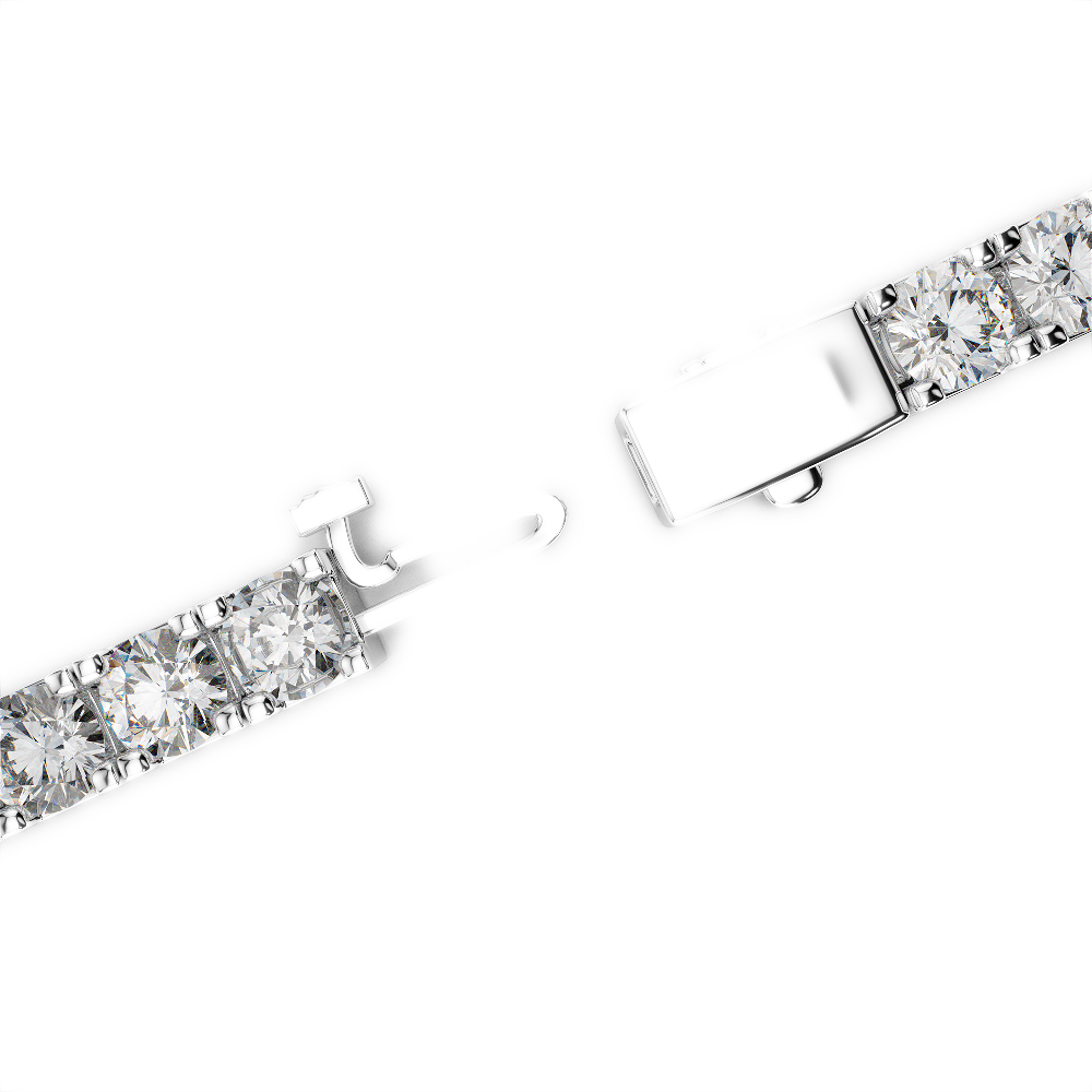 Gold / Platinum Round Cut Diamond Bracelet AGBRL-1021