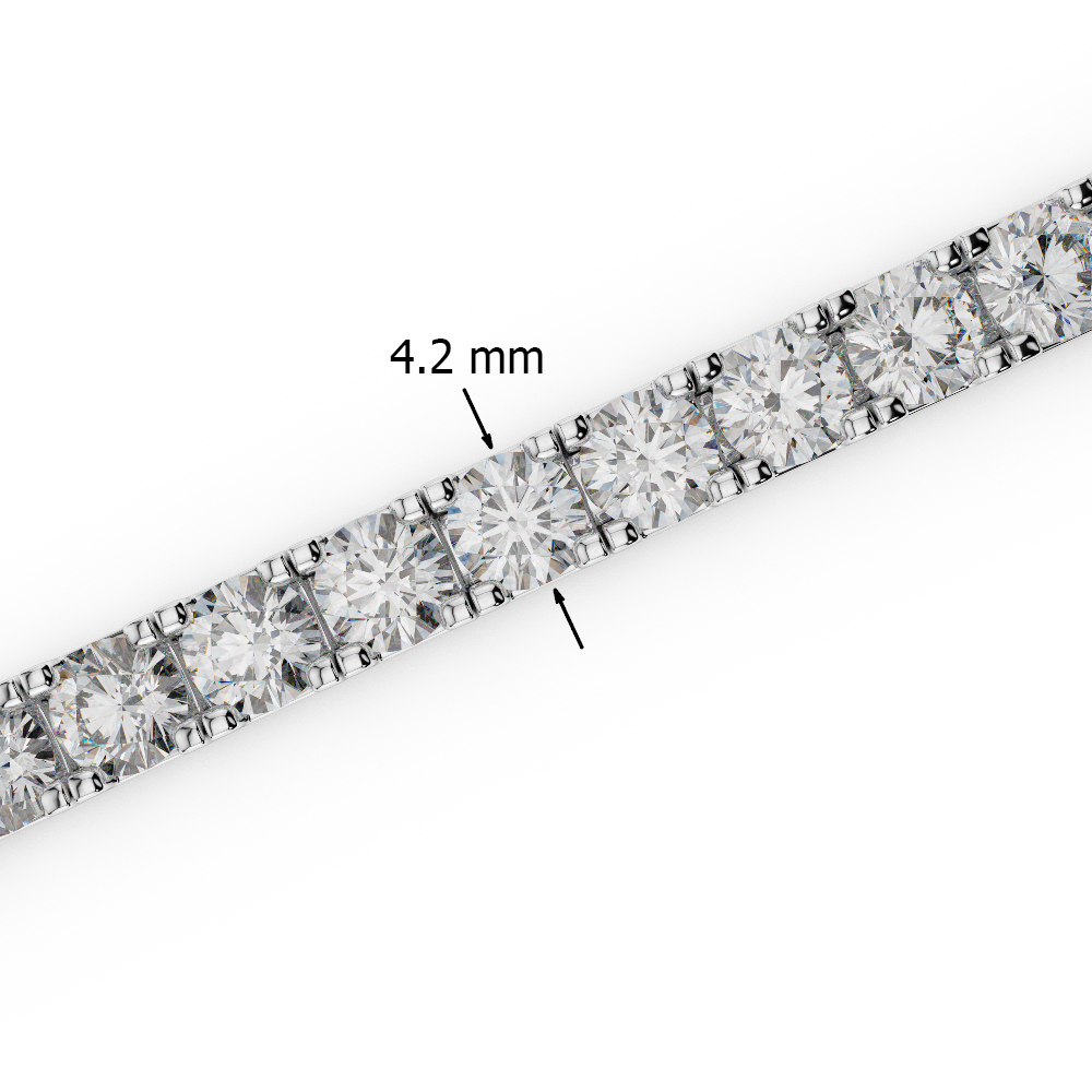 Gold / Platinum Round Cut Diamond Bracelet AGBRL-1022