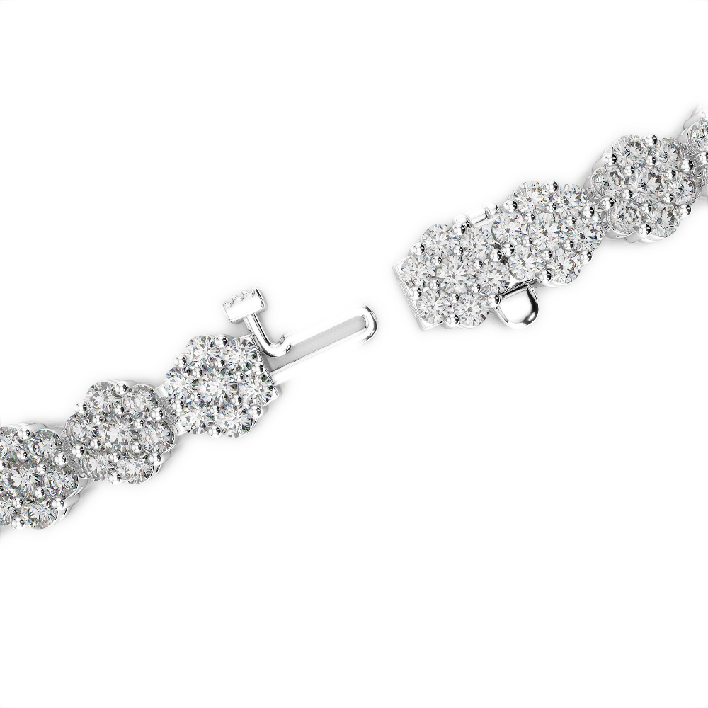 Gold / Platinum Round Cut Diamond Bracelet AGBRL-1028