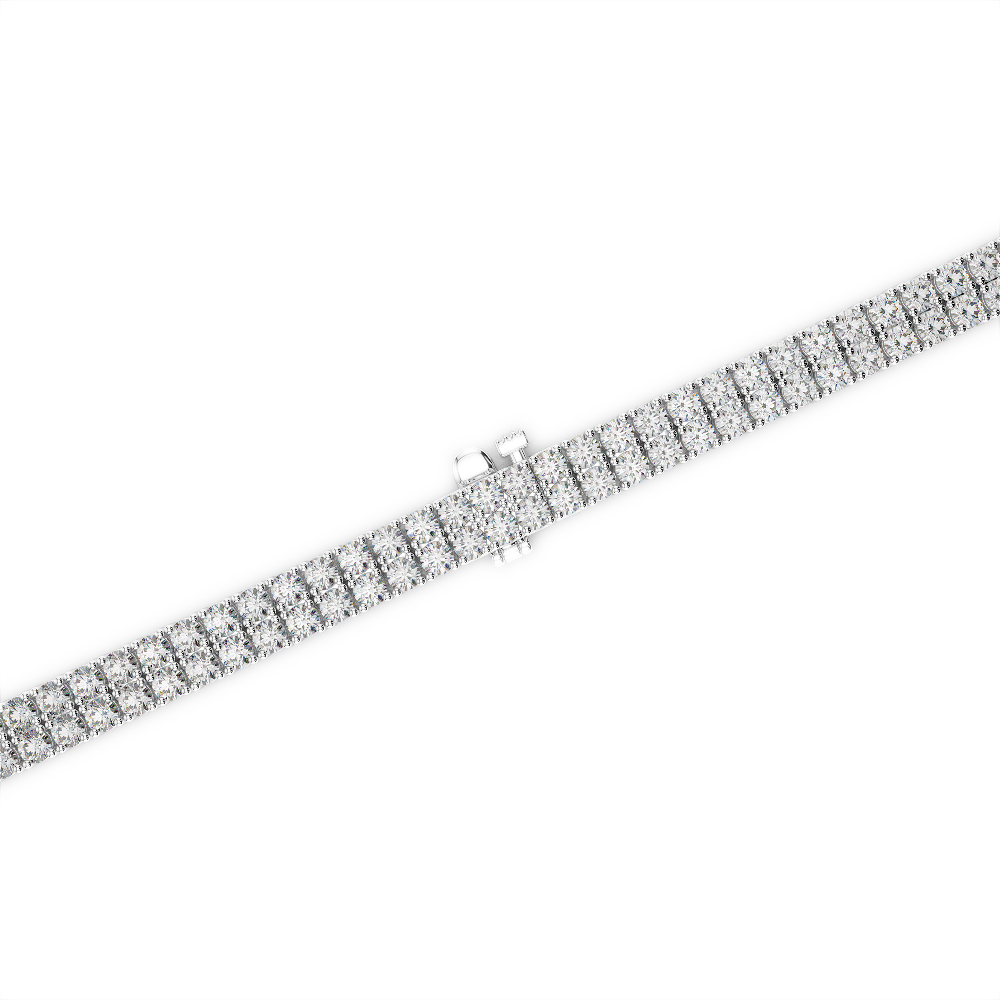 Gold / Platinum Round Cut Diamond Bracelet AGBRL-1030